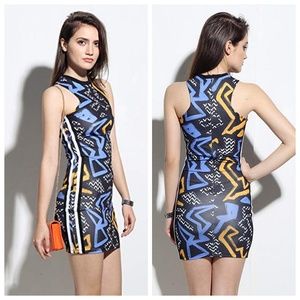 Topshop Graffiti Wild Print Bodycon Dress